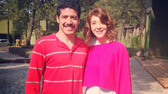 Edith González junto al productor de la película. Foto: Instagram