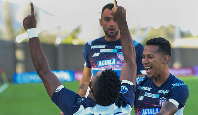 Juniors eliminó a Unión La Calera en tanda de penales y clasificó a cuartos de final de la Copa Sudamericana 2020. Foto: AFP