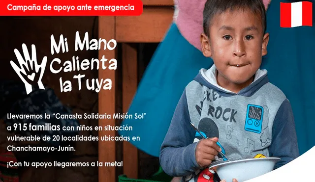 Campaña busca apoyar a familias vulnerables en Junín.