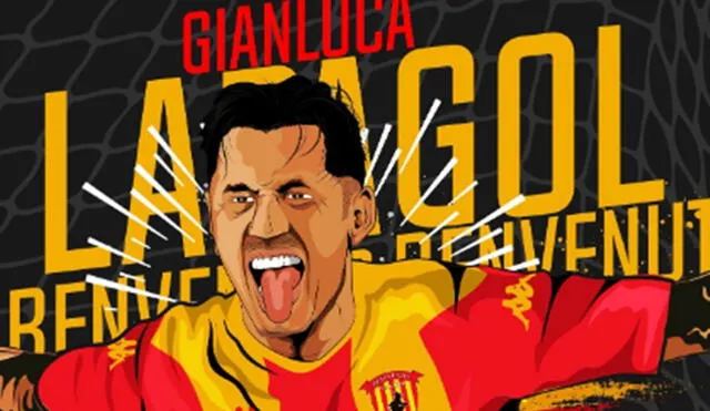 Gianluca Lapadula es oficializado como nuevo refuerzo del Benevento. Foto: Benevento.