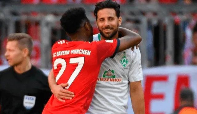 Bayern Múnich rindió homenaje a Claudio Pizarro en la antesala del choque frente al Bremen