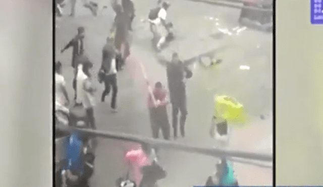 Gamarra: varios heridos tras violento enfrentamiento entre serenos y ambulantes [VIDEO]