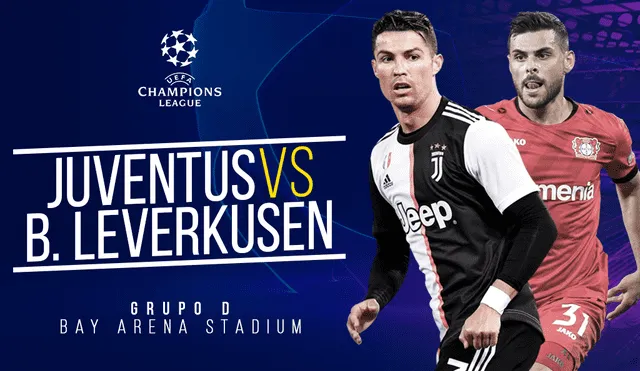 Juventus enfrenta al Leverkusen por la Champions League.