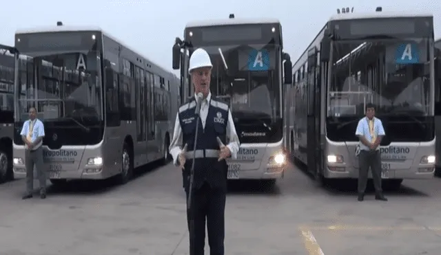 Jorge Muñoz presentó nueva flota de buses que abastecerán al Metropolitano [VIDEO] 