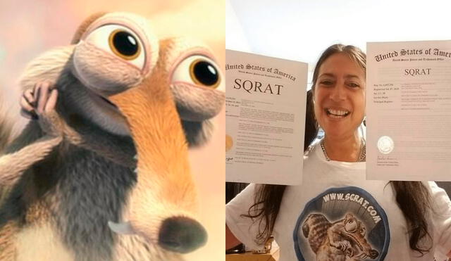 Ivy 'Supersonic' Silberstein llegó a un acuerdo con Disney, ahora dueña de Blue Sky Studios, por los derechos de Scrat. Foto: composición LR/Disney/@IWantJustice