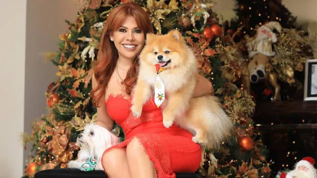 Magaly Medina presenta orgullosa a su hijo Marco en fiestas navideñas