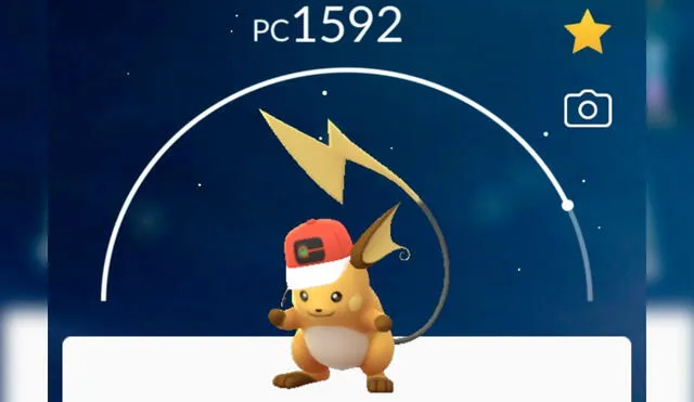 Raichu con gorra trotamundos solo se puede conseguir en Pokémon GO al evolucionar a Pikachu. Foto: Pokémon GO