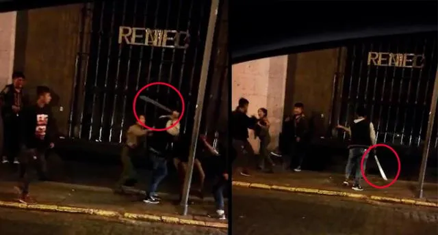 Adolescentes asaltan a transeúnte con machete en pleno Centro Histórico de Arequipa [VIDEO]