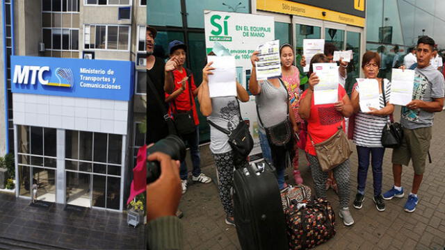 MTC coordina acciones con Indecopi para atender a pasajeros varados hace 3 días en aeropuerto Jorge Chávez 