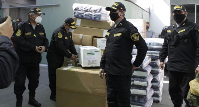 Inspector General de la Policía, hizo la entrega de equipos para el hospital policial de Arequipa.