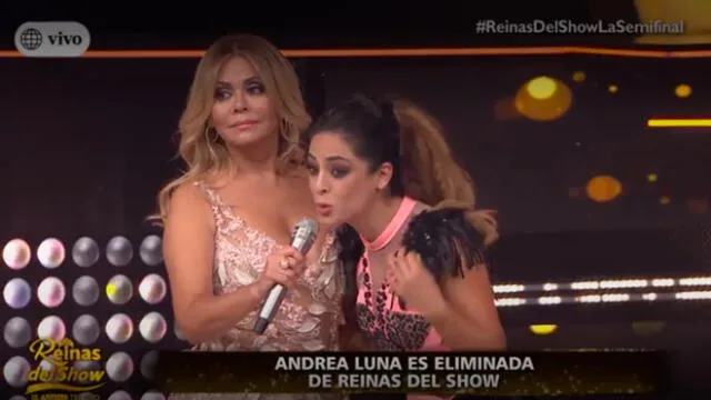 Andrea Luna confronta al jurado de “Reinas del show” tras ser eliminada [VIDEO]