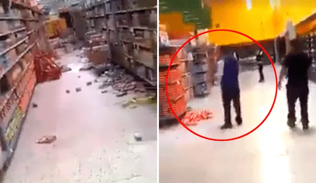 Facebook: Trabajadores quedan encerrados en supermercado porque gerente prohibió evacuar durante terremoto [VIDEO]