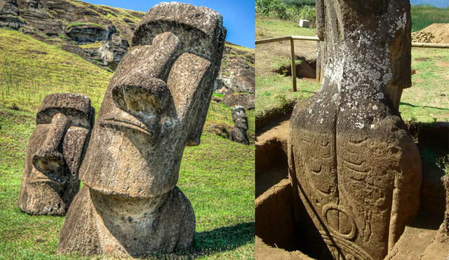 Las estatuas moai en la Isla de Pascua (Chile) estaban asentadas desde antes de la llega de los europeos a Sudamérica en el siglo XVIII. Fotos: Mayumi Ishikawa / UCLA.