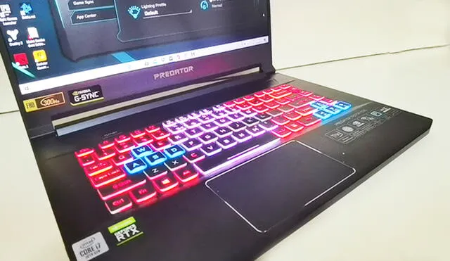El Predator Triton 500 tiene una pantalla de 300Hz y un teclado RGB que podrás adaptar a tus gustos. Foto: Daniel Robles