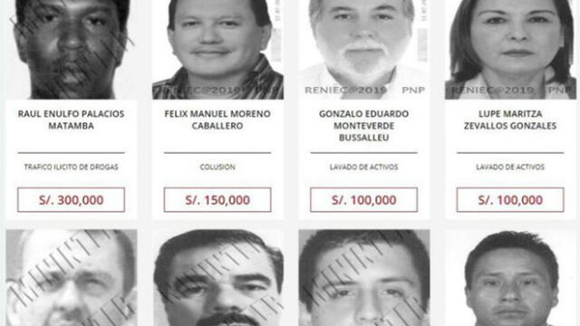 Programa de Recompensas revela los nombres de los más buscados del Perú [FOTOS]