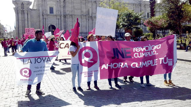Arequipa: Revalora recurre al JNE para seguir en carrera