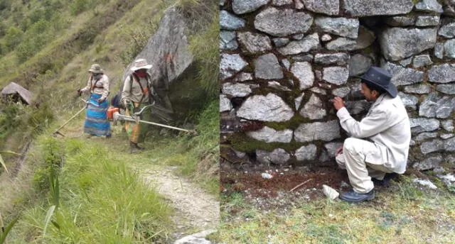 Realizan trabajos de mantenimiento y conservación de la Red de Caminos Inca.
