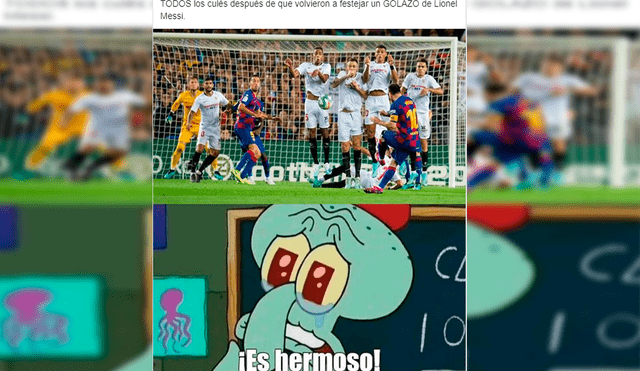 Barcelona ganó, goleó y gustó 4-0 al Sevilla y los hilarantes memes no se hicieron esperar en las redes sociales de Facebook y Twitter.