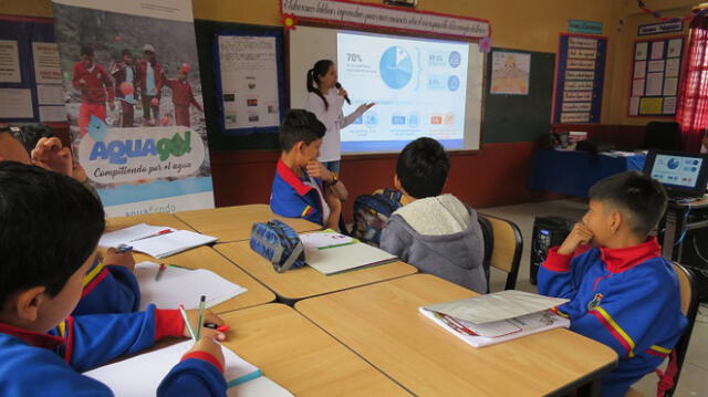 Lanzan campaña de cuidado del agua en colegios de Lima
