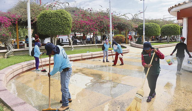 Piura: Se intensifica labor de limpieza en calles y avenidas de Talara