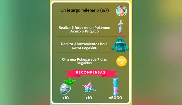 Sexta etapa de misiones de Jirachi en Pokémon GO.