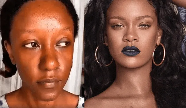 Facebook: se ve poco agraciada, se coloca maquillaje y ahora parece Rihanna [VIDEO]