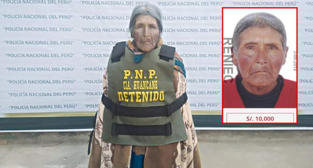 En Puno, capturan a anciana de 72 años que estaba en la lista de “Los más buscados” 
