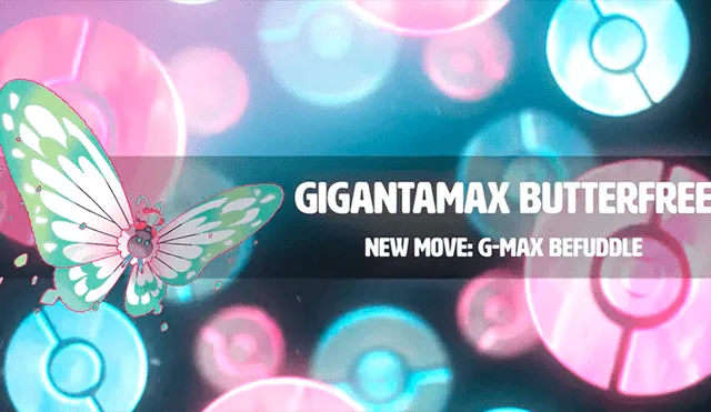 Butterfly forma Gigamax en Pokémon Escudo y Espada.