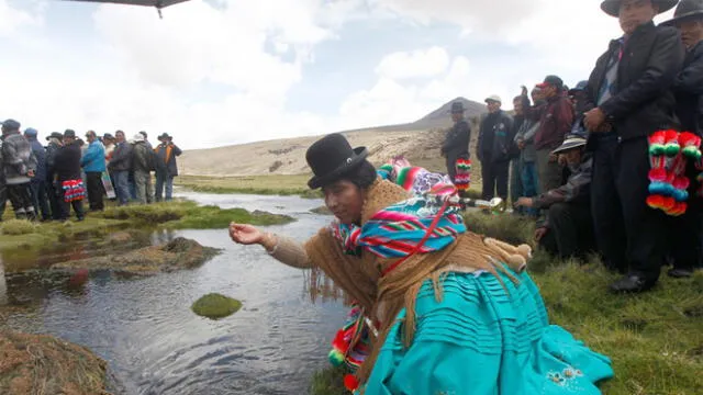 Aimaras de Puno rechazan proyecto hídrico para Tacna por temor a que se afecten los bofedales.