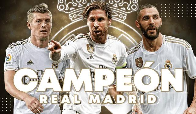Real Madrid campeón de la Liga Santander 19-20. Gráfica: Gerson Cardoso/ La República