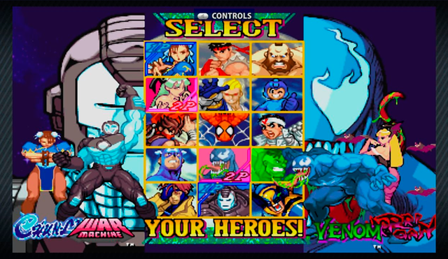 Marvel vs. Capcom, la propuesta crossover de los creadores de Street Fighter II para contrarrestar a KOF. Imagen: Capcom.