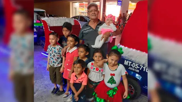 Hombre se convierte en 'Papa Noel’ y regala paseos en mototaxi navideña en México [VIDEO] 