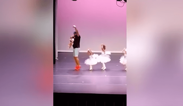 Facebook: su hija sufrió pánico escénico en plena actuación y él conmueve al bailar junto a ella