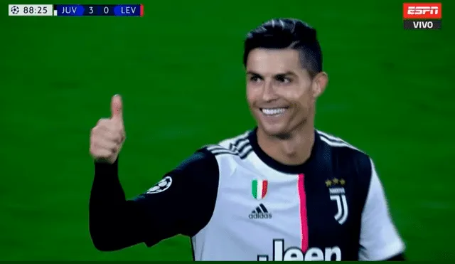 Juventus vs Bayern Leverkusen: gol de Cristiano Ronaldo en la Champions League.