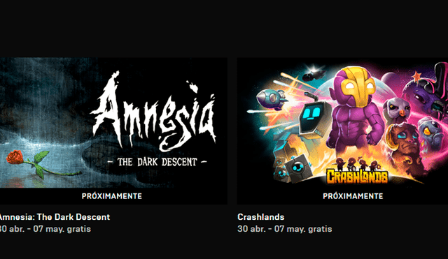 Epic Games Store regala Amnesia The Dark Descent y Crashlands hasta el jueves 7 de mayo.