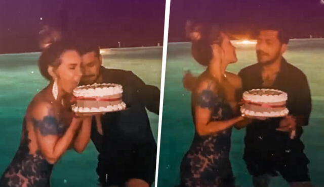 Belinda celebra su cumpleaños junto a a su novio.Foto: Composición Instagram