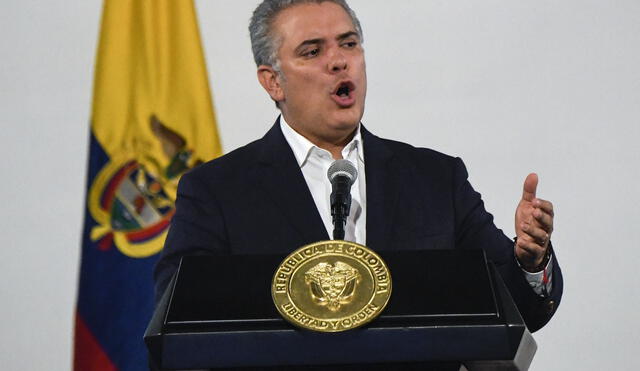 Iván Duque cometió un error mientras daba un mensaje en medio de la crisis social en Colombia. Foto: AFP.