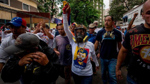 Protestas en Venezuela durante el año 2017. Foto: EFE.