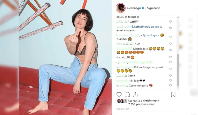 Alessandra Denegri es criticada por 'vulgar' gesto en  Instagram [FOTO]