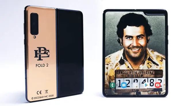 Así luce el Escobar Fold 2, el nuevo teléfono plegable lanzado por el hermano de Pablo Escobar.