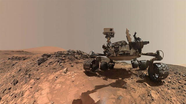 Curiosity explorando Marte. Foto: NASA
