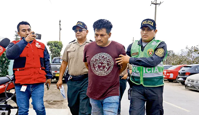 Agresor. Wilmer Avendaño Lope (36) fue detenido por la policía y conducido a la comisaría de Huachipa. “Fue un desliz”, dijo.