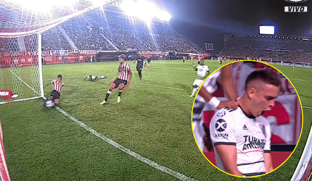 Rafael Borré, con algo de suspenso, marcó el primer gol de River Plate sobre Estudiantes de La Plata. | Foto: Fox Sports