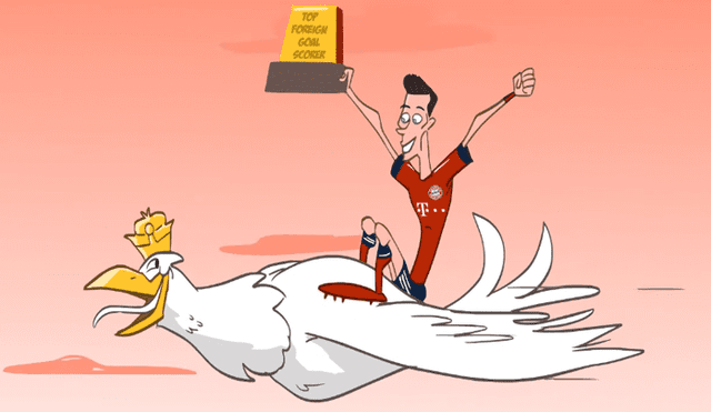 Bundesliga celebra con divertida caricatura el récord que le quitó Lewandowski a Pizarro [VIDEO]