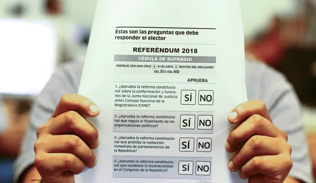 ONPE publica cédulas para el referéndum del 9 de diciembre