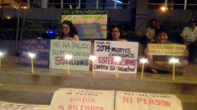 Chanchamayo: realizan vigilia en contra del indulto de Fujimori