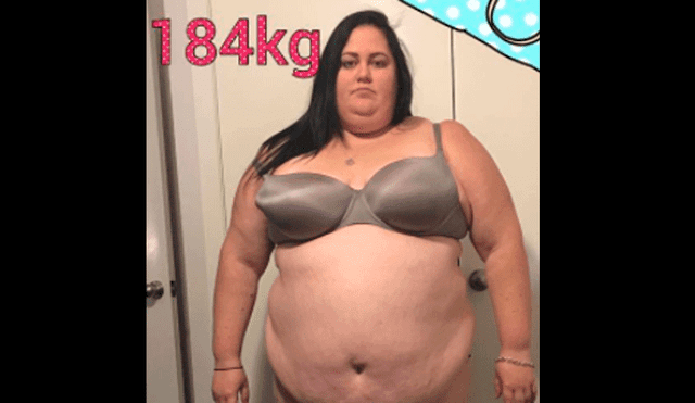El drástico cambio de aspecto de una mujer que pesaba 184 kilos [FOTOS]
