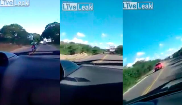 YouTube: Mala maniobra de un motociclista lo lleva a la muerte [VIDEO]