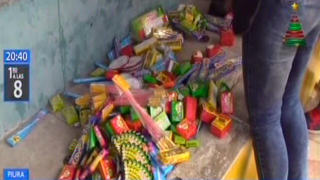 Piura: decomisan pirotécnicos que se vendían de forma ilegal por Año Nuevo [VIDEO]