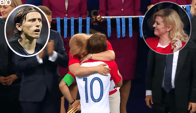 La cariñosa felicitación de la presidenta de Croacia a Luka Modric [VIDEO]